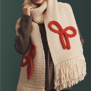 Anthropologie Maeve Chunky Bow Scarf | NWT